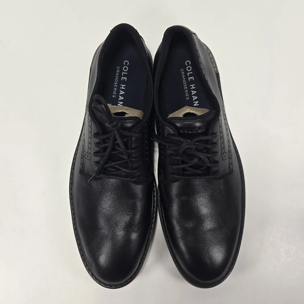 Cole Haan Go-to Plain Toe Black Leather Oxford Derbys Dress Shoe Men's Size 11